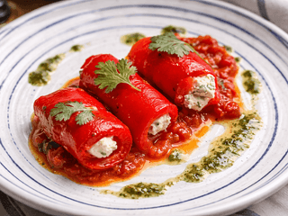 Печений перчик з вершковим сиром і матбухою