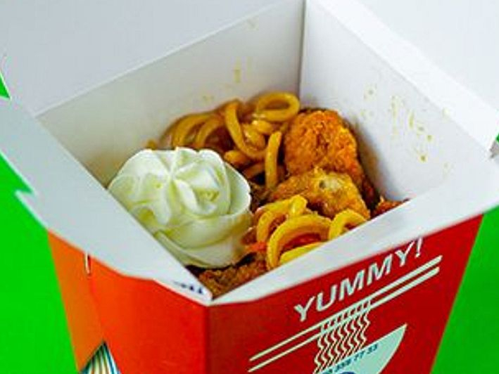 Лапша з печерицями