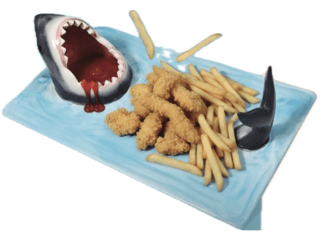 Kurczak w tempurze z frytkami i sosem