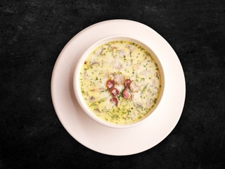 Creamy Cheese Soup with Sausages