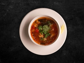 Tom Yum with Chicken and Rice Noodles