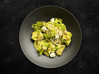 Green Salad with Cream Cheese and Ponzu Sauce