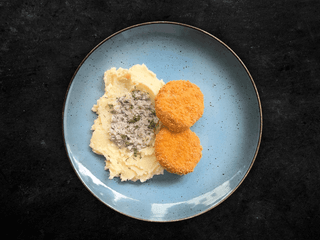 Chicken Patties with Mashed Potatoes