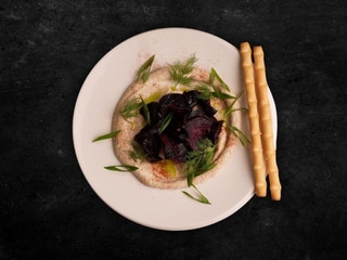 White Bean Hummus with Roasted Beetroot