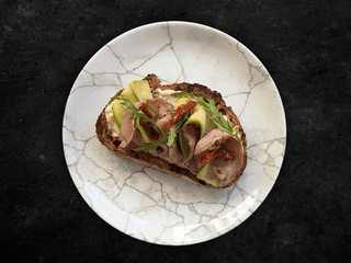 Roast Beef Sandwich with Pickled Zucchini