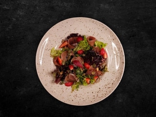 Green Salad with Strawberries & Parma Ham