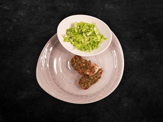 Grilled Pork Loin with Young Cabbage Salad