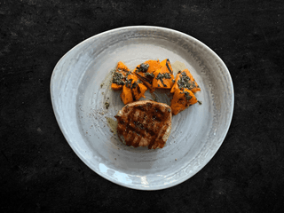 Grilled Pork Loin with Pumpkin