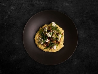 Banosh with Porcini Mushrooms and Bacon