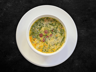 Creamy Cheese Soup with Sausages