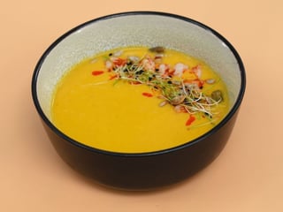 Гарбузовий крем-суп з креветкою 