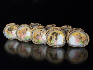 смажений з лососем та мідіями