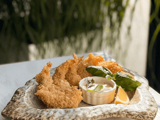 Креветки панко з соусом тар тар
