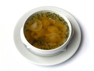Broth with ravioli
