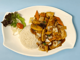 M24. Tofu po sečuánsku s rýží 🌶️🌶️