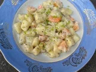 Ньоки з креветками