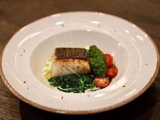 Філе судака з вершково-шпинатним соусом