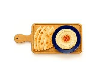 Hummus chili s domácím chlebem z pece
