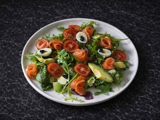 Салат з лососем та авокадо