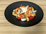 Caesar salad with shrimp