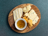 Assorted cheeses with truffle honey
