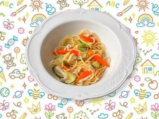 Спагеті з курячим філе та овочами