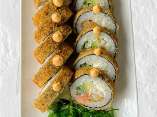 Krewetka/Łosoś tempura