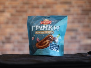 Грінки пшенично-житні хвилясті "Мікс"-Грінки "Мікс" зі смаком "Молодий часник" 75 г