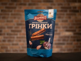 Грінки ТМ "До Бочкового" 120 гр-Часник