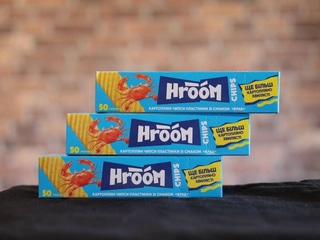 Чипси картопляні пластинки Hroom 50 г-Чипси картопляні пластинки "Краб" Hroom 50 г