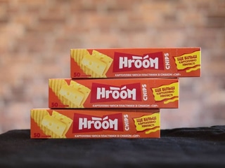 Чипси картопляні пластинки Hroom 50 г-Чипси картопляні пластинки "Сир" Hroom 50 г