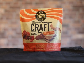 Грінки житньо-пшеничні хвилясті TM Flint Craft Grenki-Грінки житньо-пшеничні хвилясті Craft "Гострі джерки" 80г