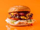 Red onion jam burger