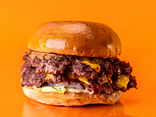Grilled onion and mustard sauce burger