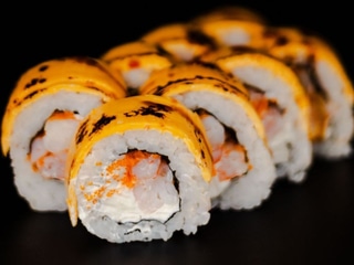 Cheese Roll with prawns