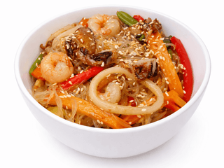 WOK РИСОВА ЛОКШИНА З МОРЕПРОДУКТАМИ