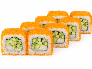 КАЛІФОРНІЯ В ІКРІ З КРЕВЕТКОЮ