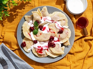 Varenyky with cherries