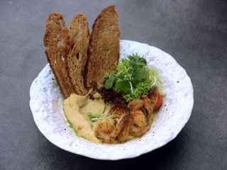 Хумус з креветками