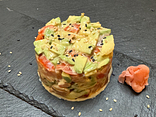 Sake avocado tatar