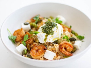 Вівсянка з тигровими креветками