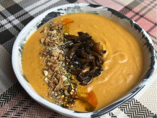 Суп гарбузовий зі смаженою гливою