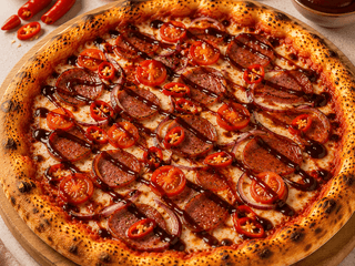 Pizza Hovězí pikantní BBQ 40