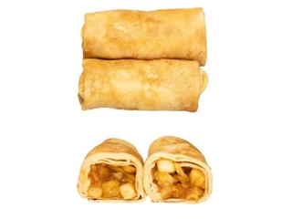 Млинці з яблуком та корицею зі сметаною