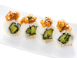 Tofu tempura maki with peanut sauce 8 pcs