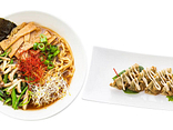 Vegan shoyu ramen + vegan gyoza