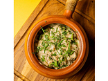 Dumplings in creamy sauce