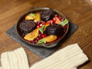 Boudin noir з  карамелізованими яблуками 