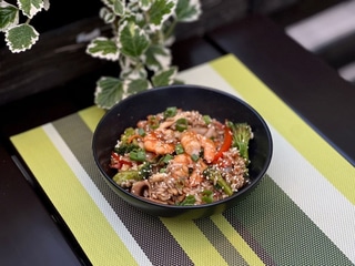 Смажений рис з Морепродуктами