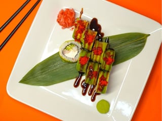 Green roll s krevetou